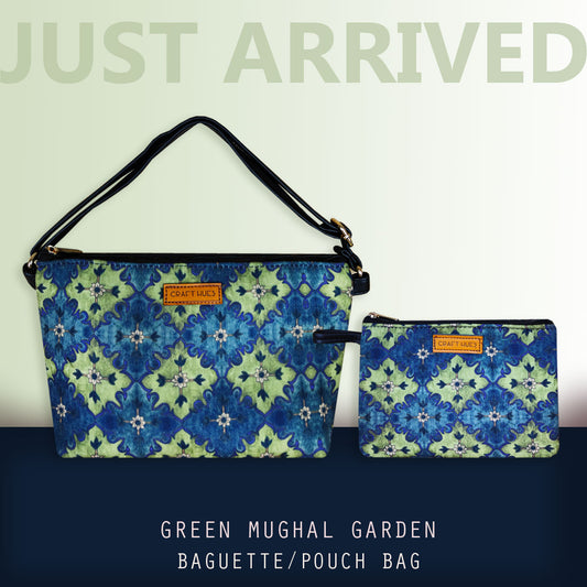 Green Mughal Baguette with Pouch