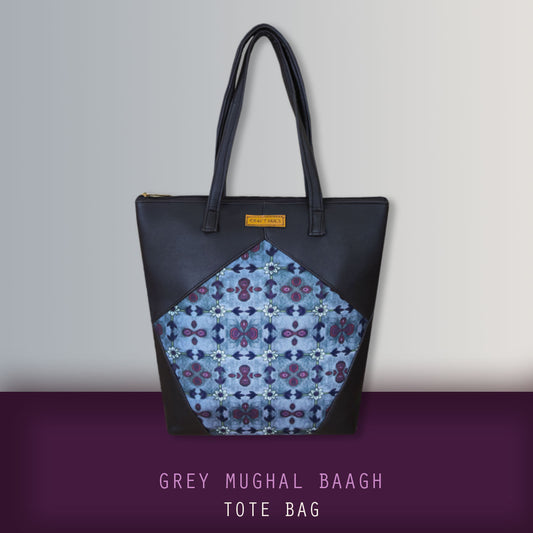 Grey Mughal Baagh Tote Bag