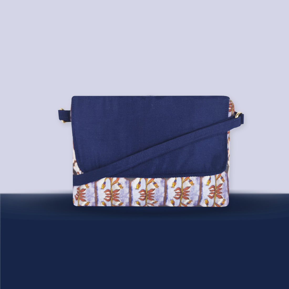 Big Flap Sling Bag- Purple Door