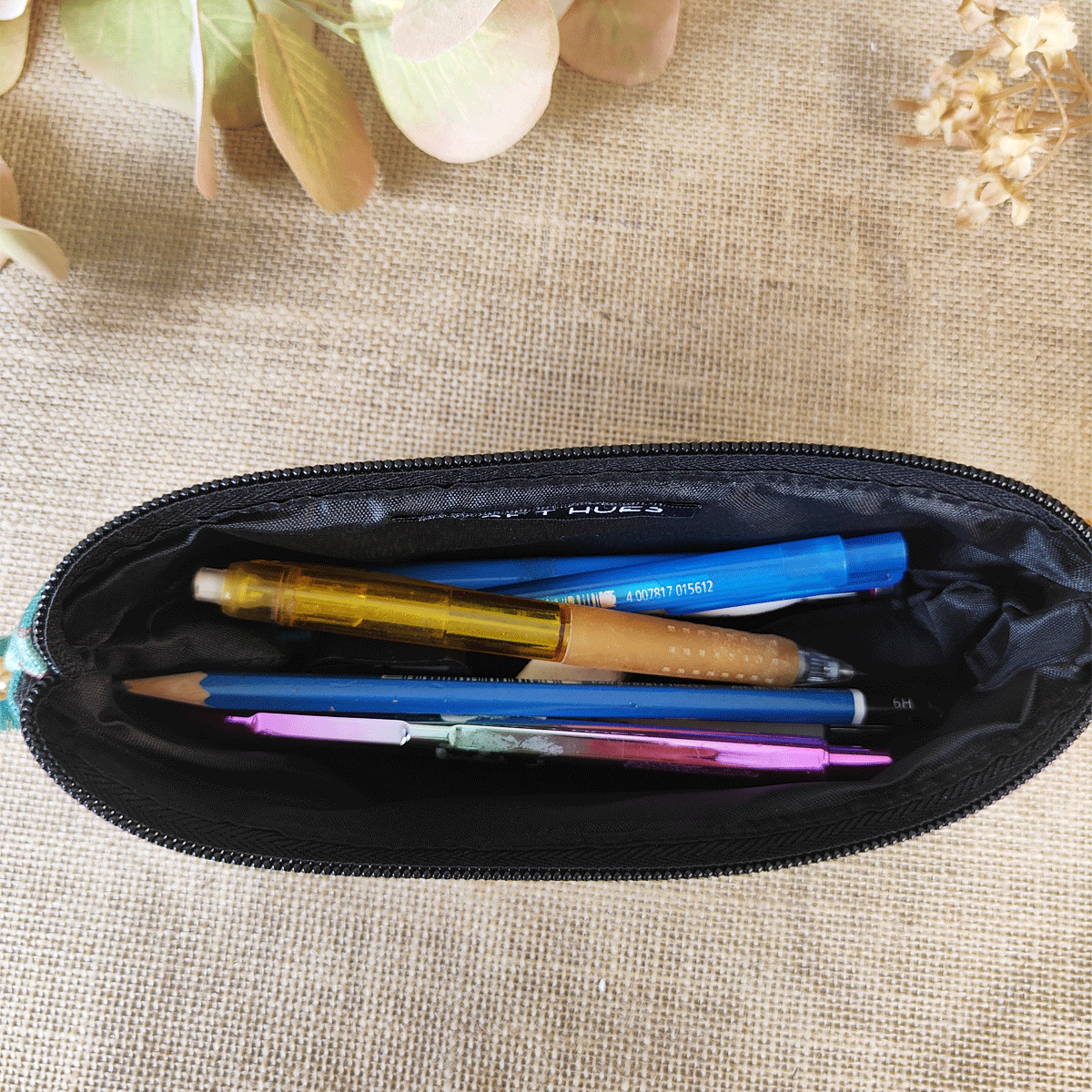 Black Warli Pencil Pouch Combo