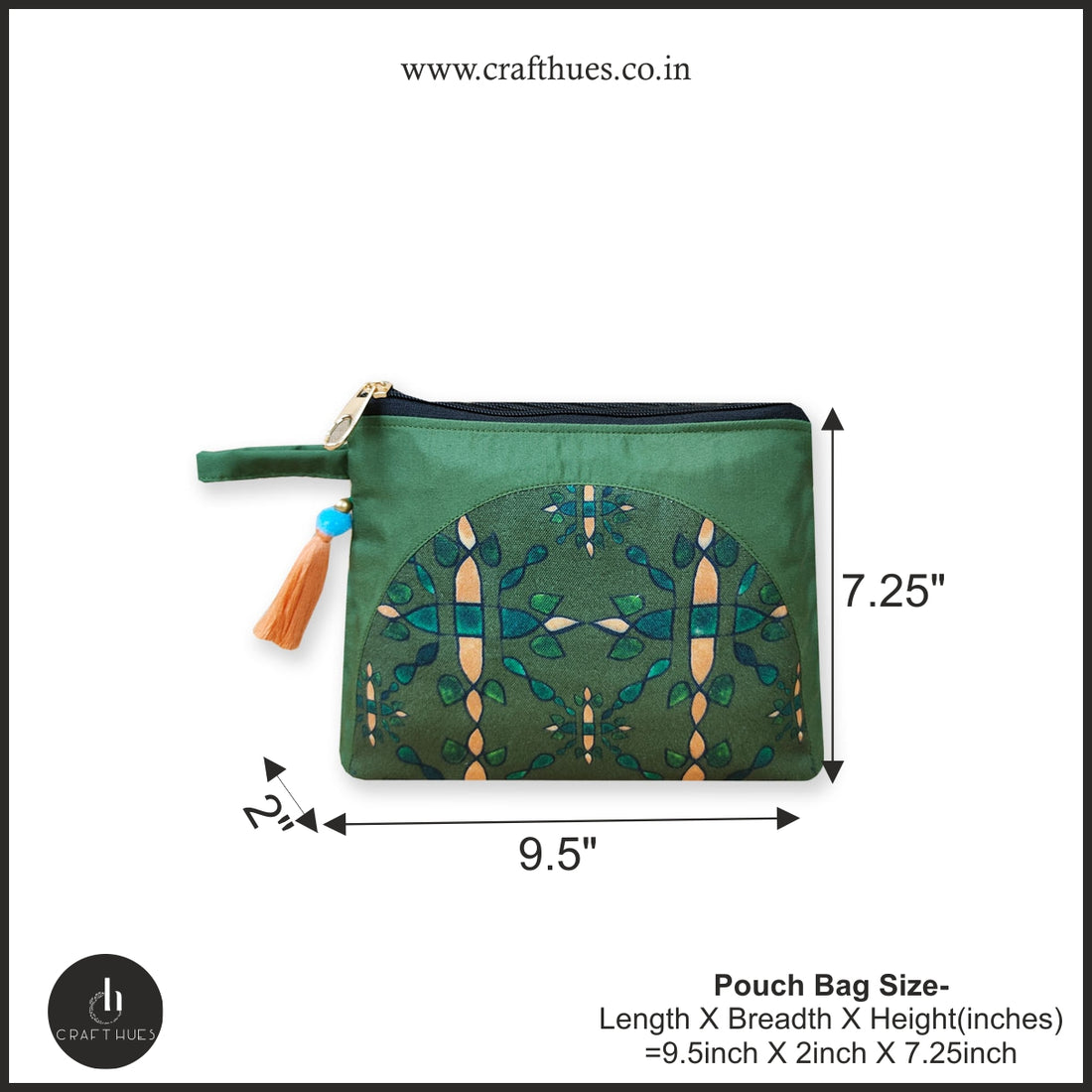 Green Chakra Kollam Tote/Pouch Combo