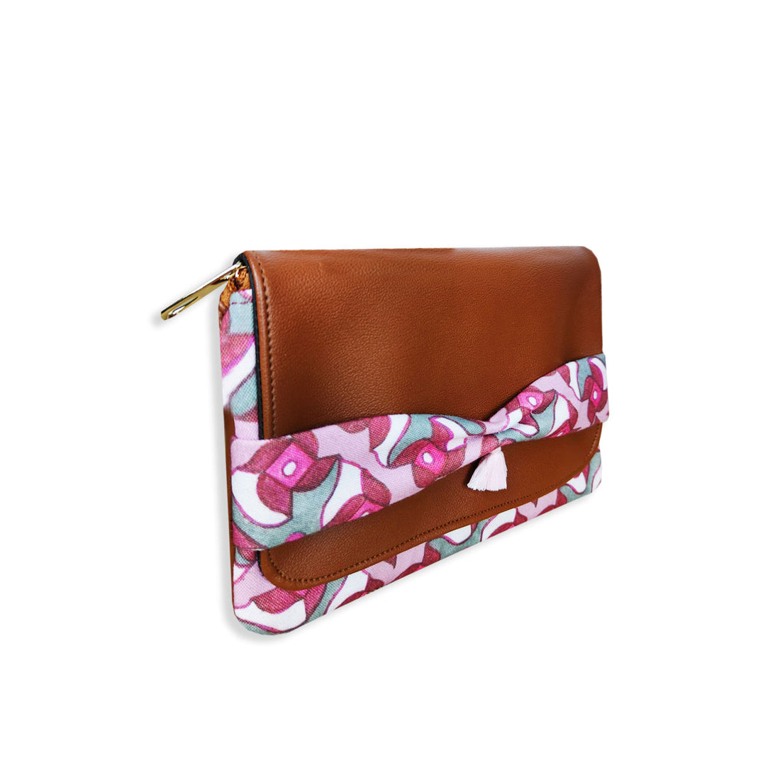 Kollam Pink Pinwheel Leather Wallet