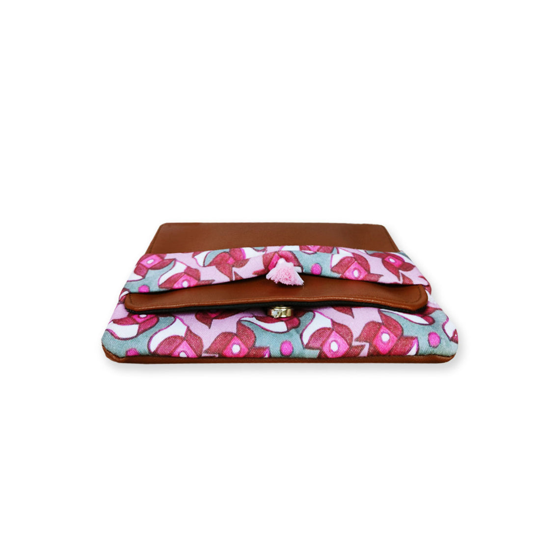 Kollam Pink Pinwheel Leather Wallet