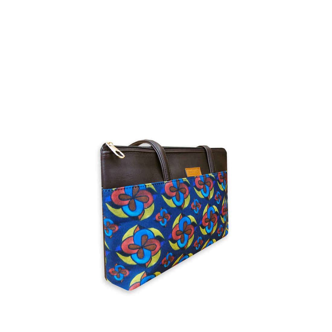 Red Blue Flower Kollam Tote/Pouch Combo
