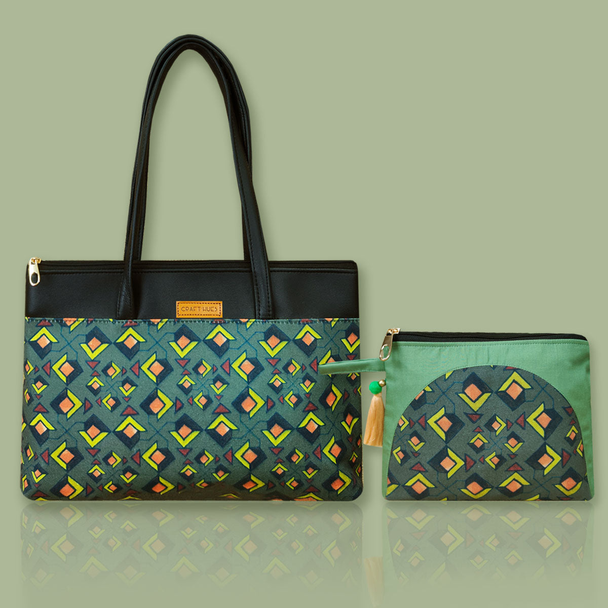Yellow Kites Kollam Tote/Pouch Combo