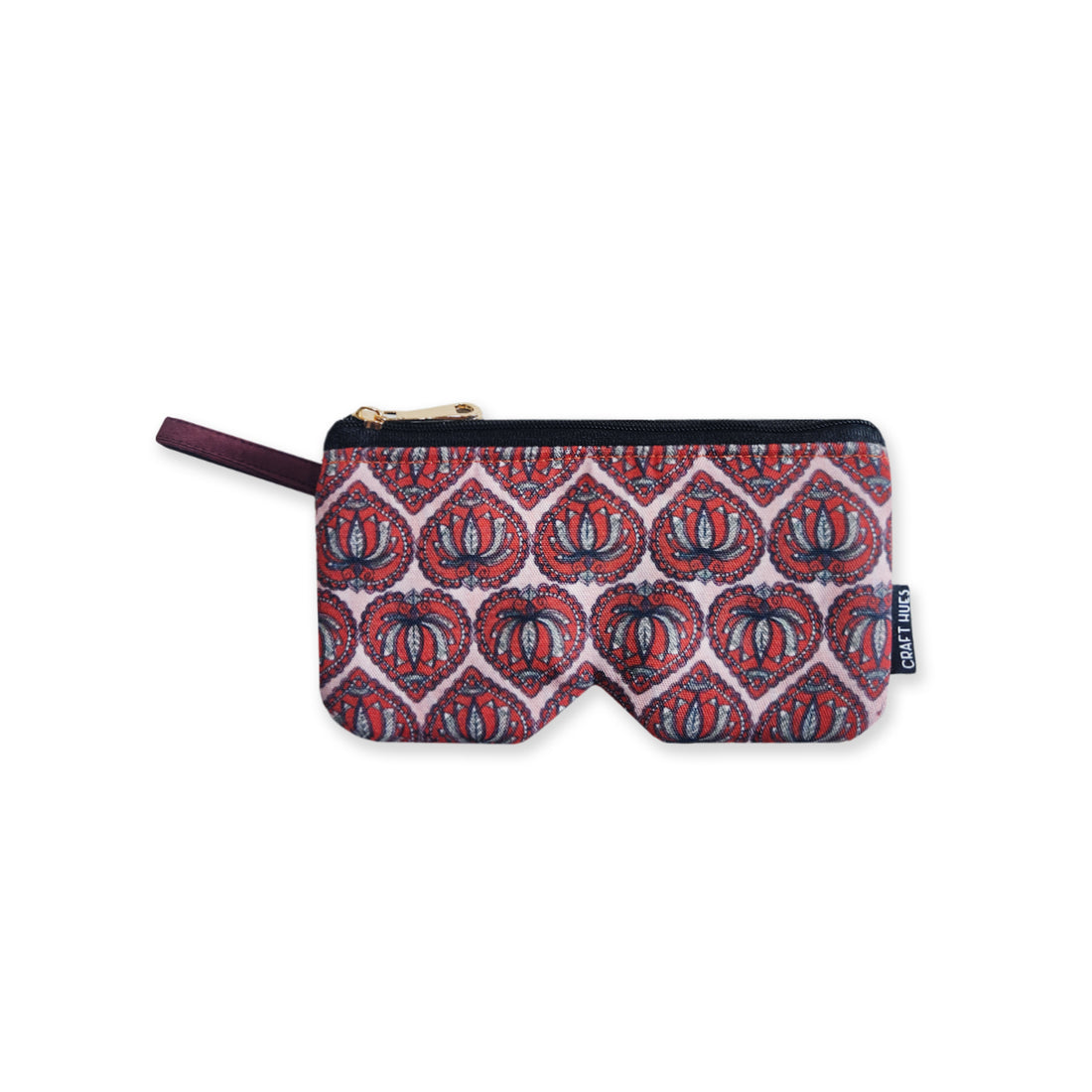 Eyewear/Sunglass Case-Madhubani Red Lotus