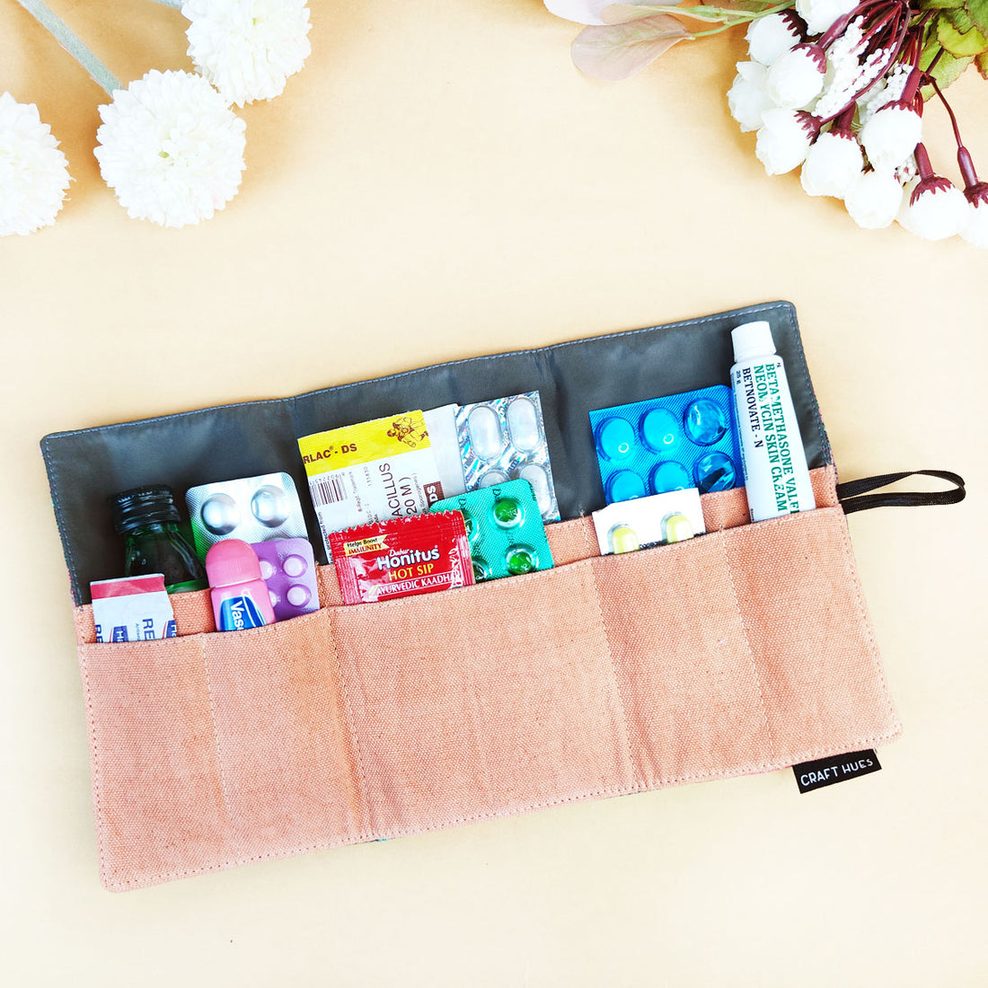 Medicine Organizer - Pink Tile