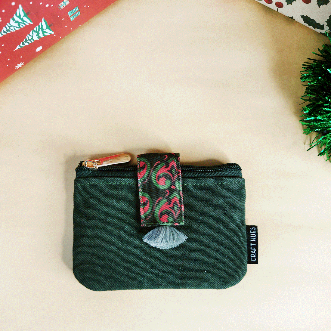 Plain Mini Wallet Combo-Black-Bottle Green