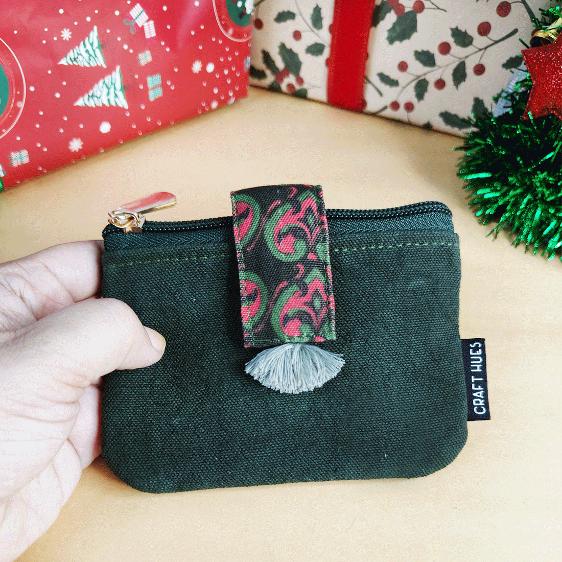 Plain Mini Wallet Combo-Black-Bottle Green