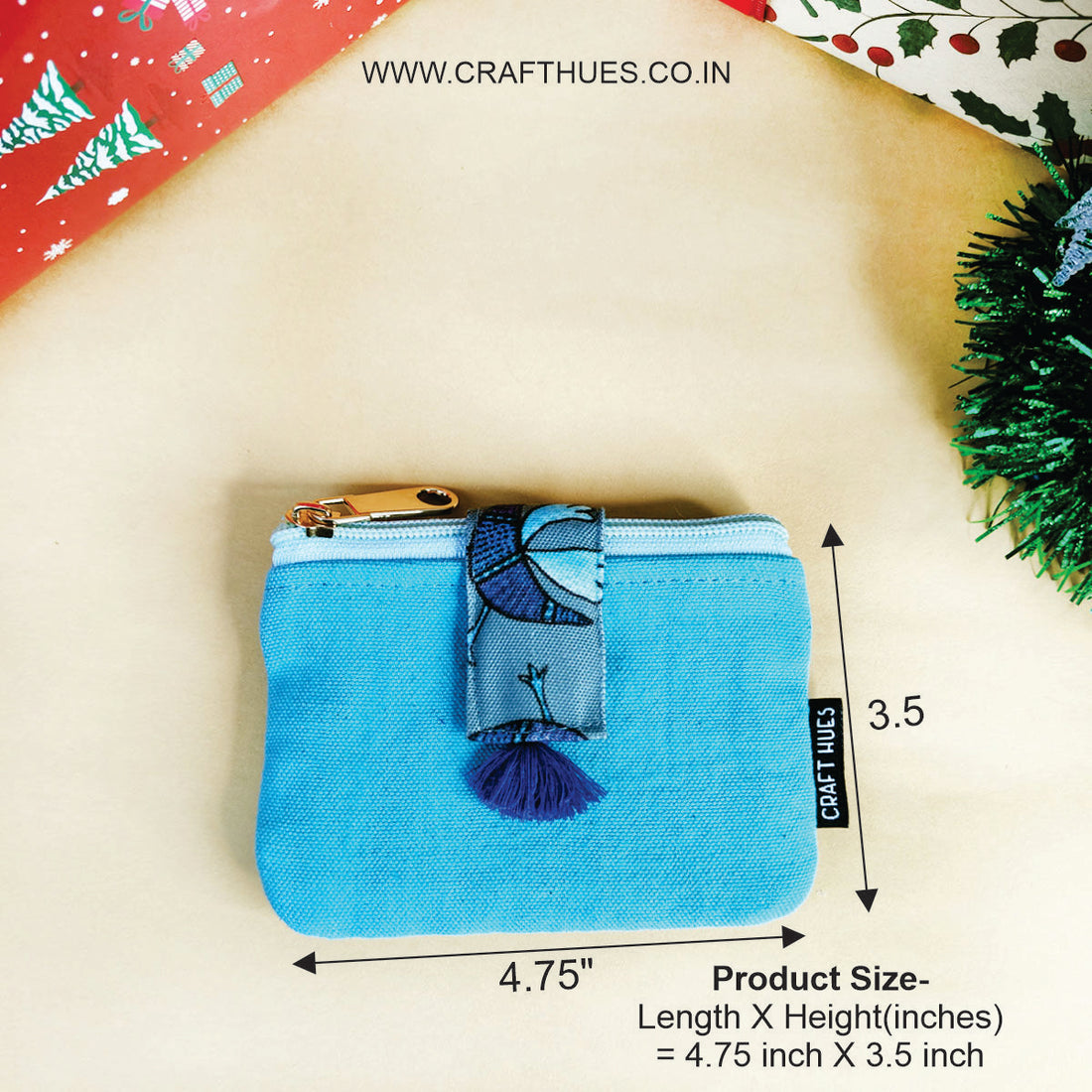 Plain Mini Wallet Combo-Navy-Sky Blue