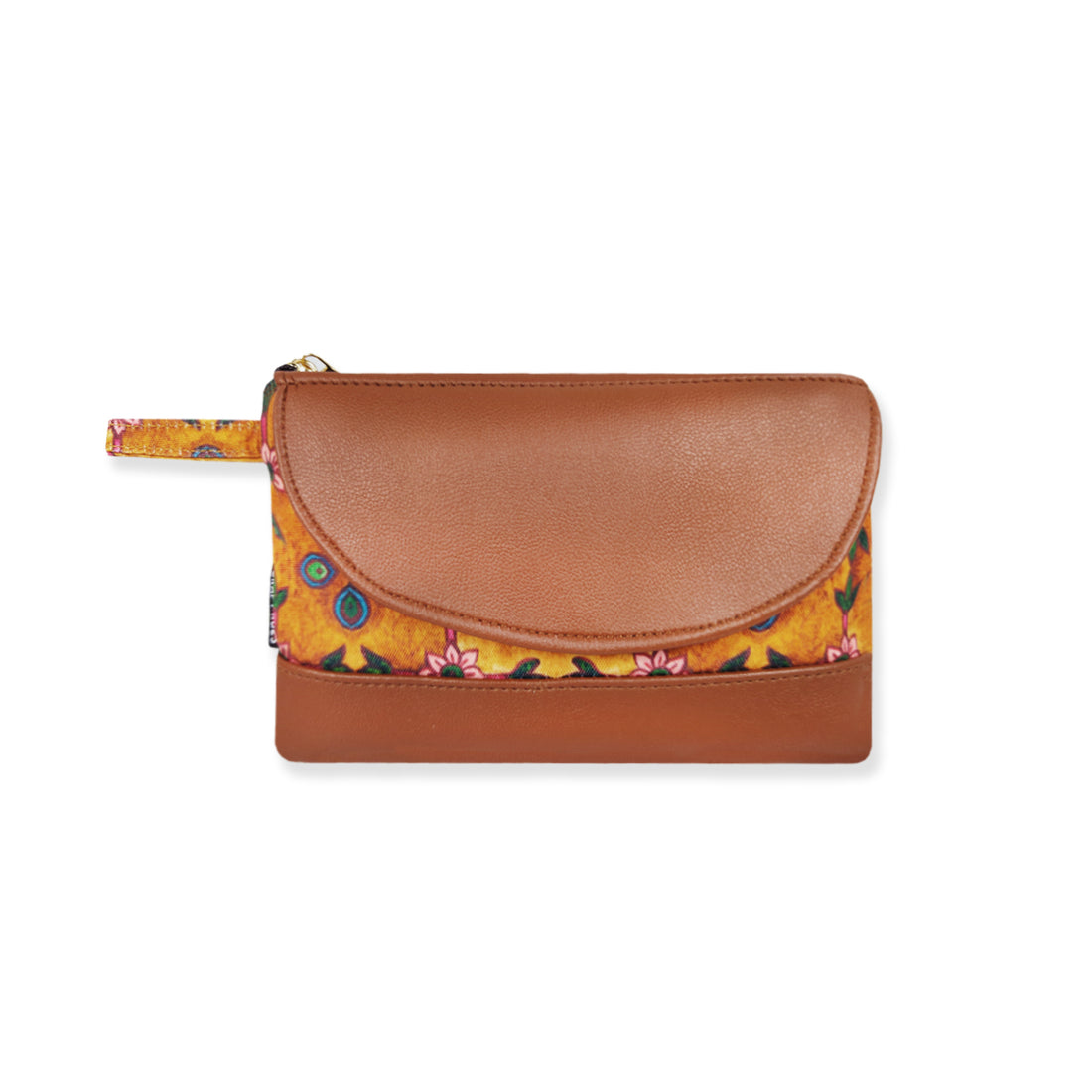 Leather Flap Wallet-Mustard Mughal