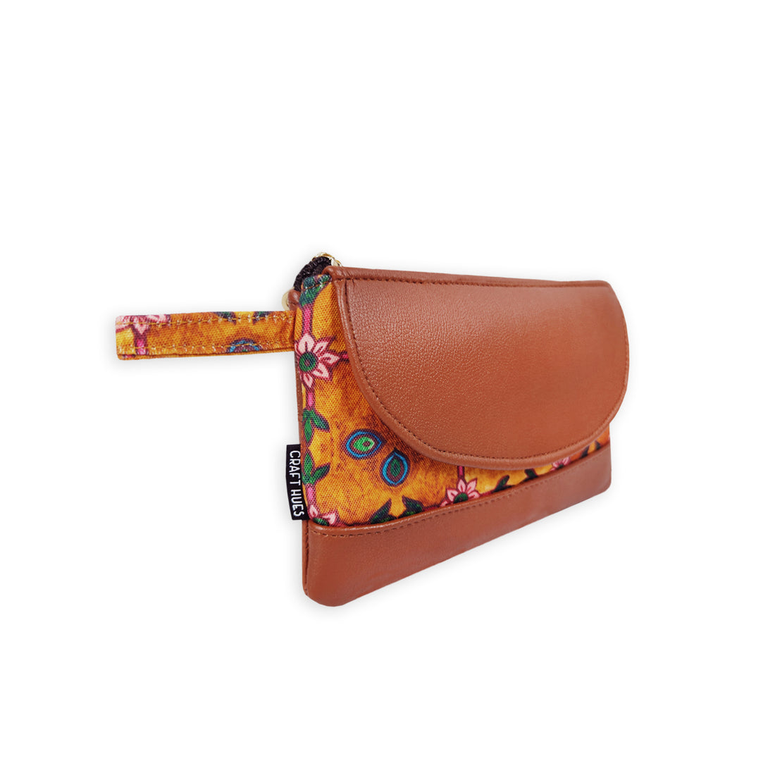 Leather Flap Wallet-Mustard Mughal