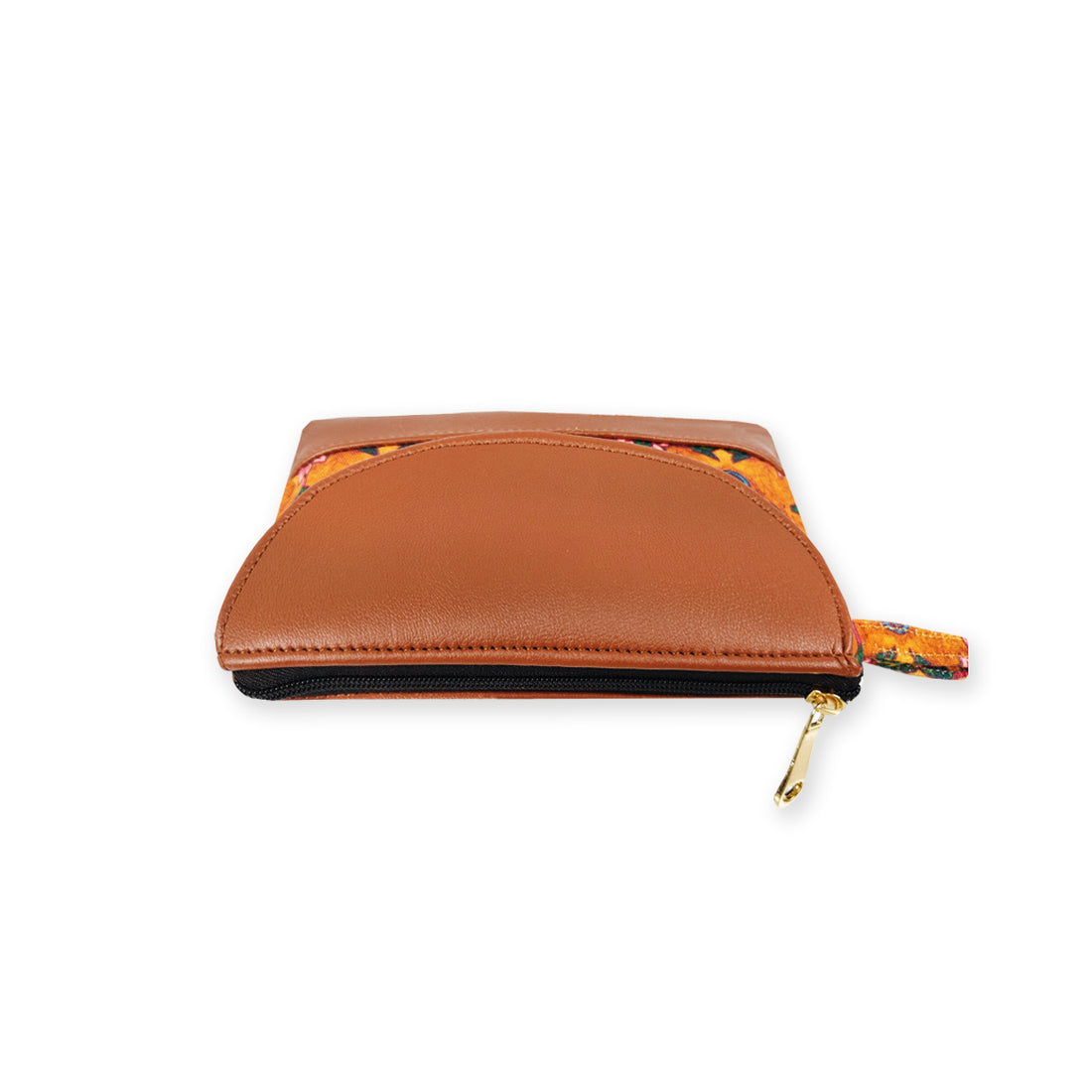 Leather Flap Wallet-Mustard Mughal