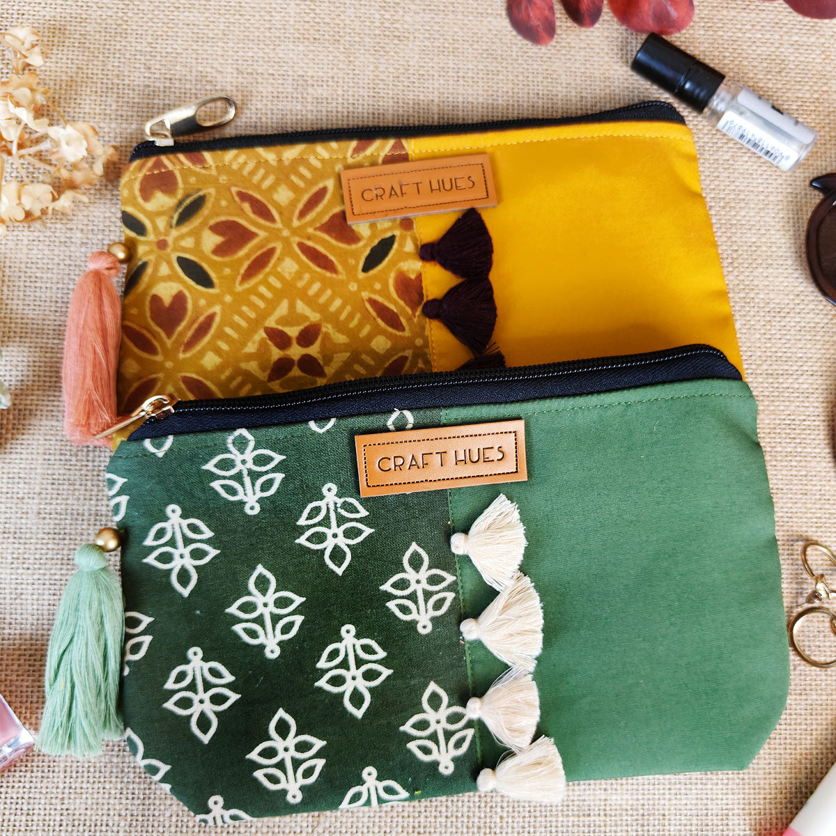 Green/Mustard Pouch Combo