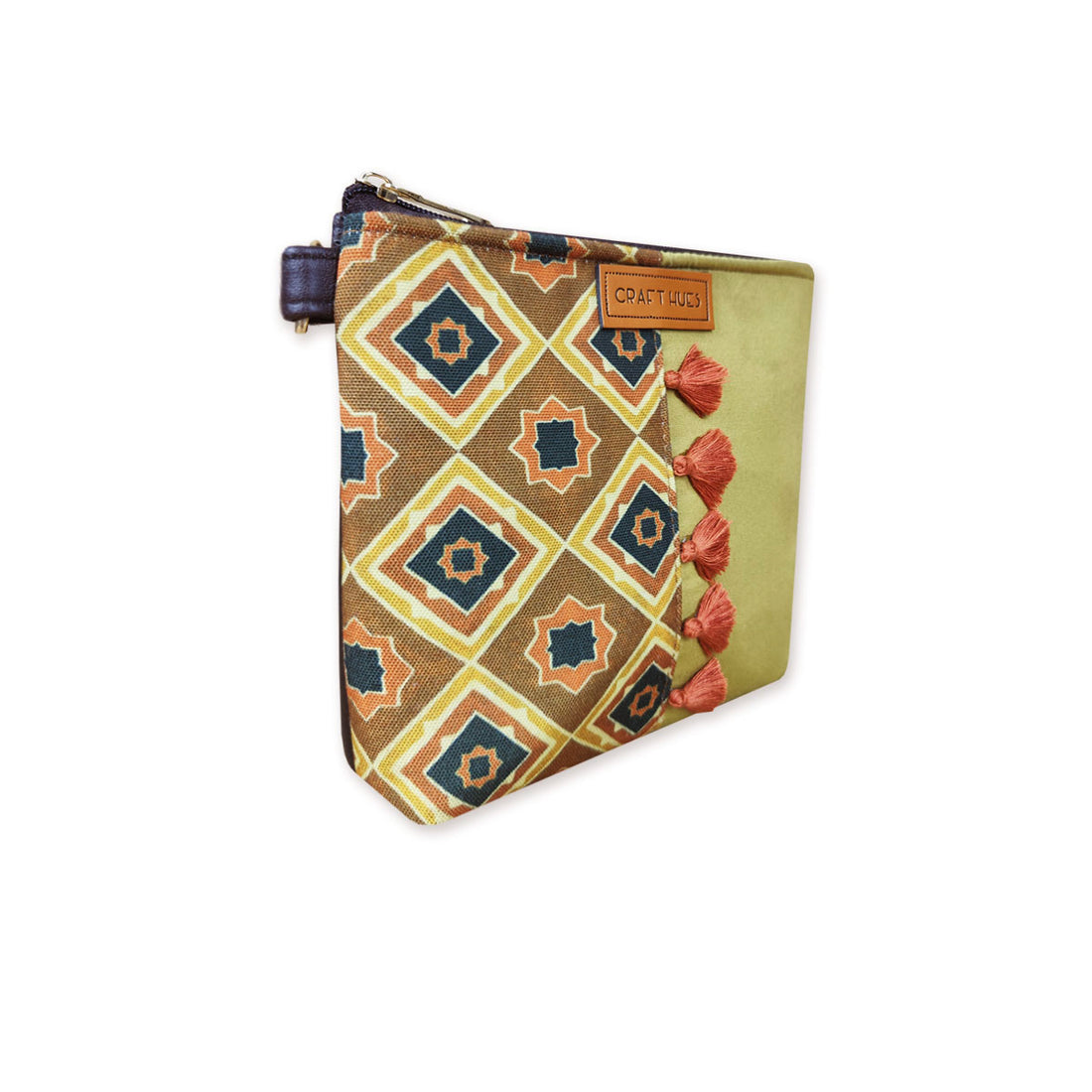 Mustard Kites Half Print Sling/Pouch Bag Combo