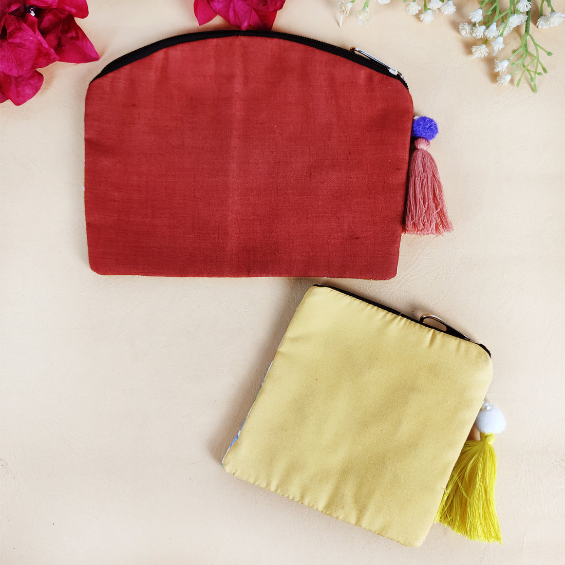 Mustard Square Curve Pouch Combo