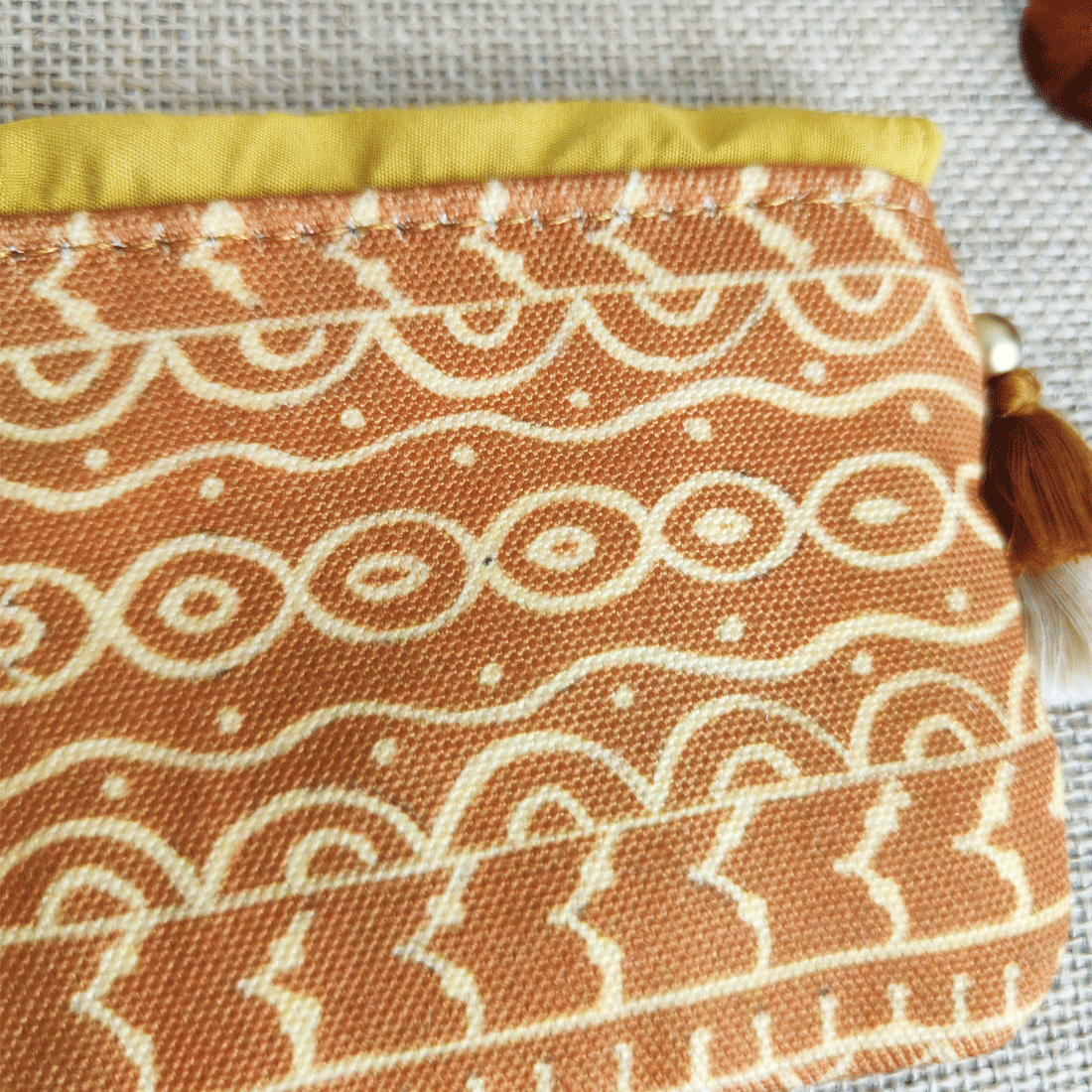 Mustard Warli Mini Wallet