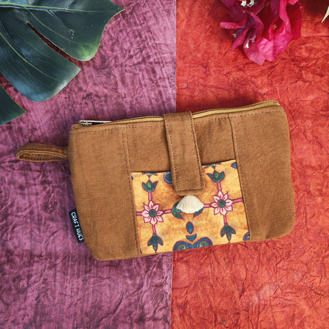 Front Thin Flap Big/Mini Wallet Combo-Mughal Mustard Garden