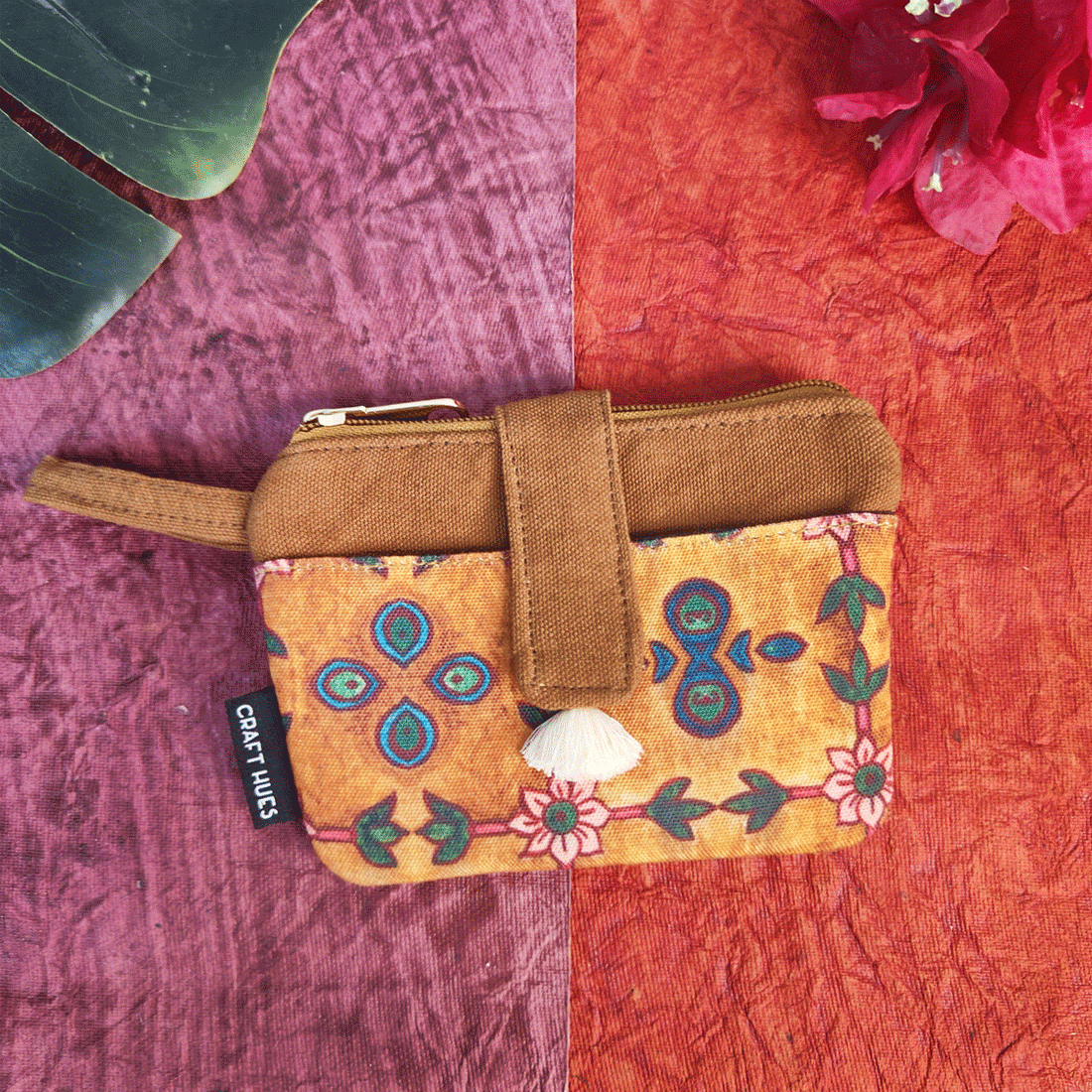 Front Thin Flap Big/Mini Wallet Combo-Mughal Mustard Garden