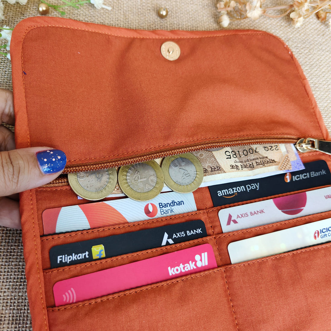 Orange Kollam Book Wallet