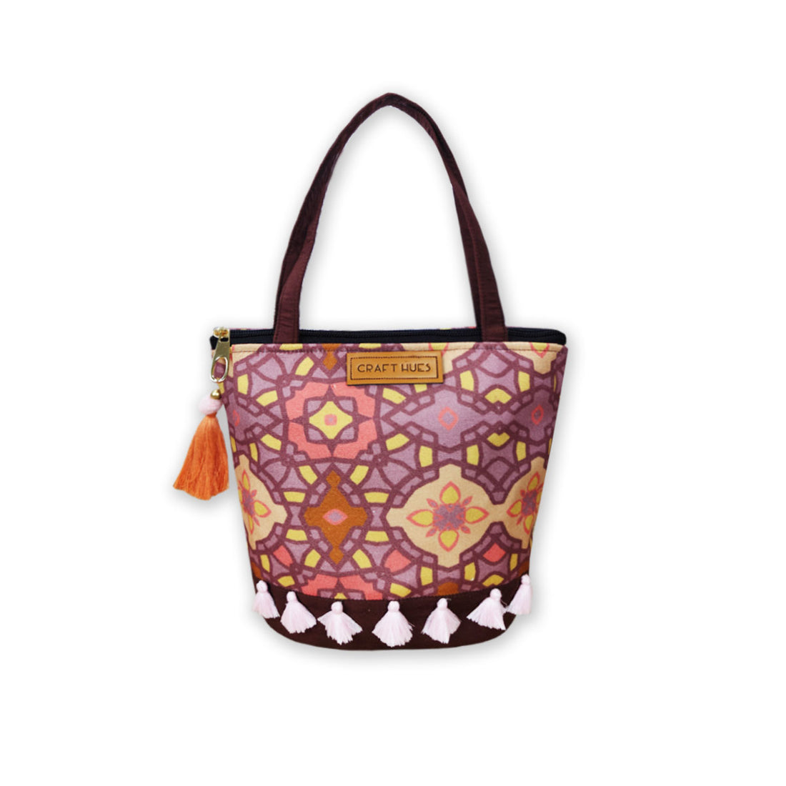 Peach Mughal Bucket Bag