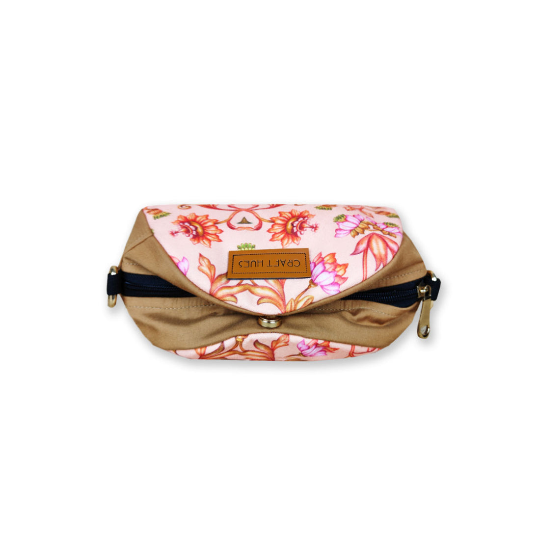 Peach Mughal Pouch with Sling