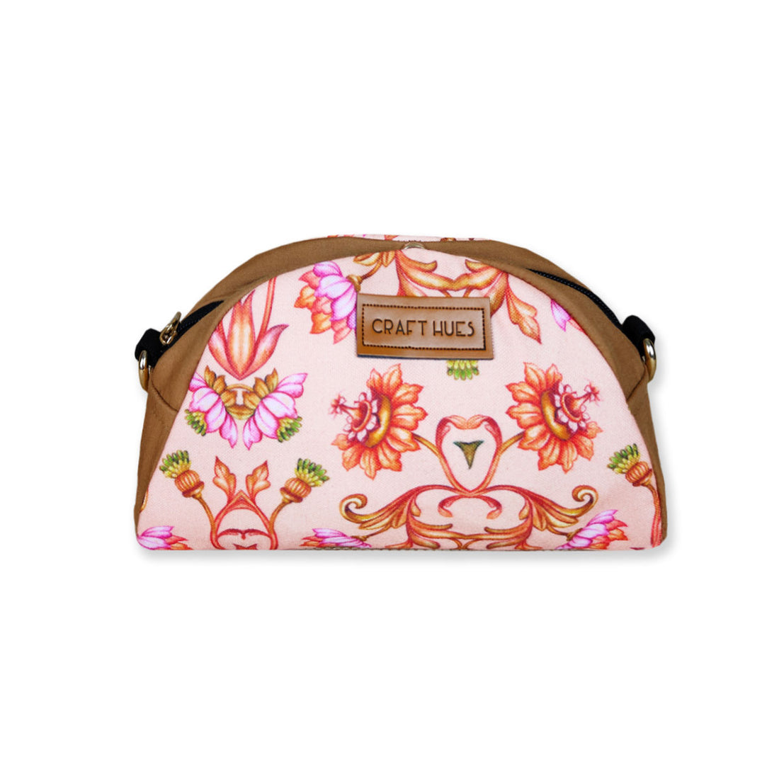 Peach Mughal Pouch with Sling