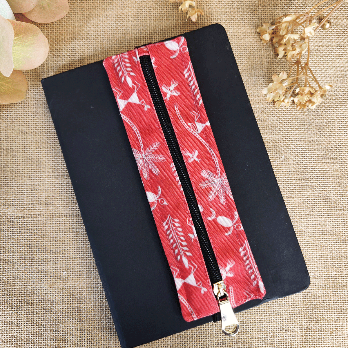 Red Warli Pencil Pouch Combo