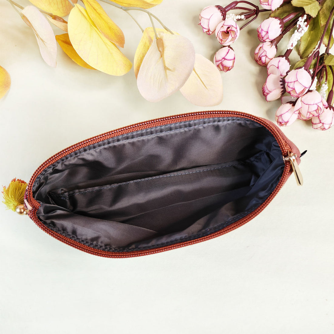 Peach-Beige-Teal Pencil Pouch Combo