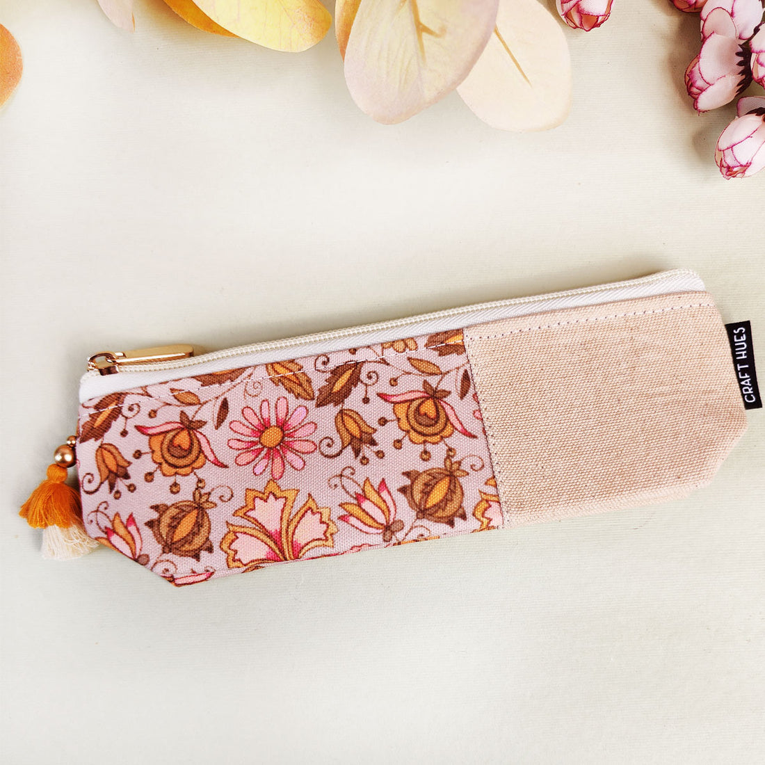 Purple-Peach-Brown Pencil Pouch Combo
