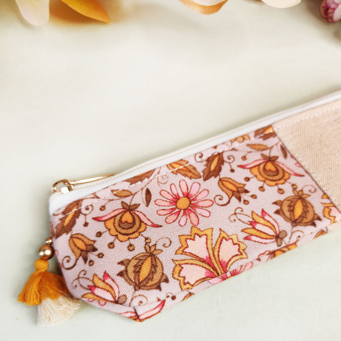 Purple-Peach-Brown Pencil Pouch Combo