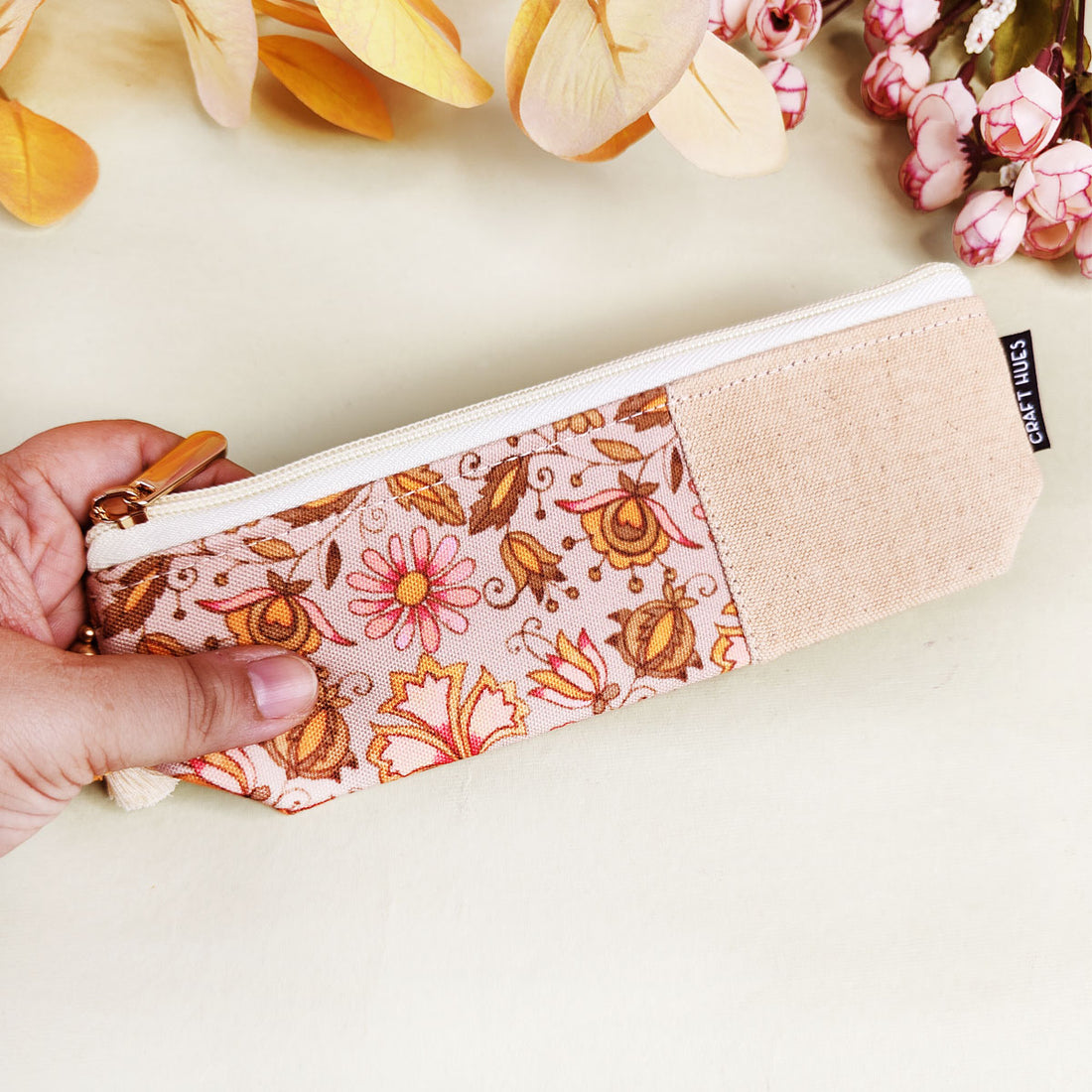 Purple-Peach-Brown Pencil Pouch Combo