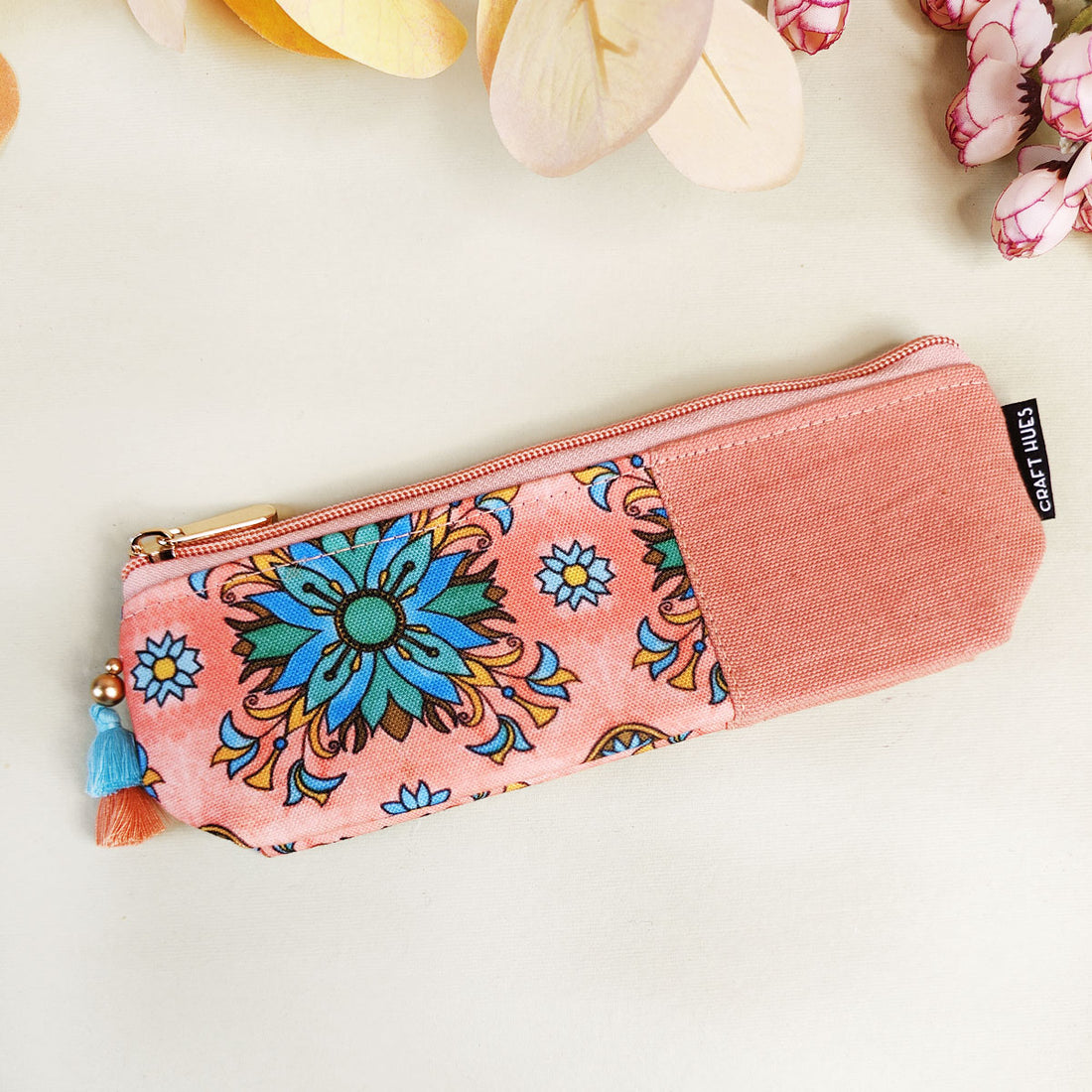 Purple-Peach-Pink Pencil Pouch Combo