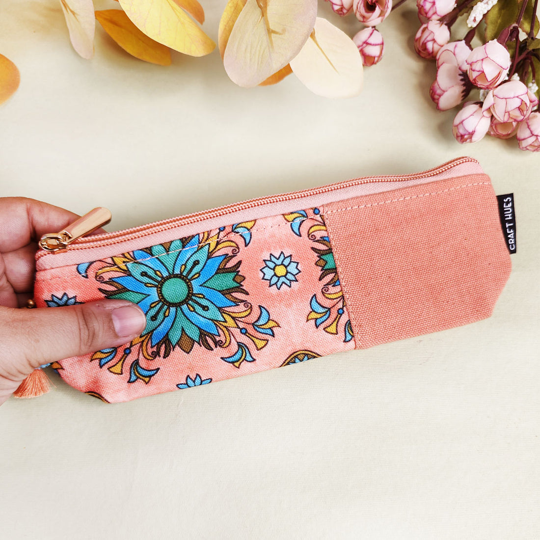 Purple-Peach-Pink Pencil Pouch Combo