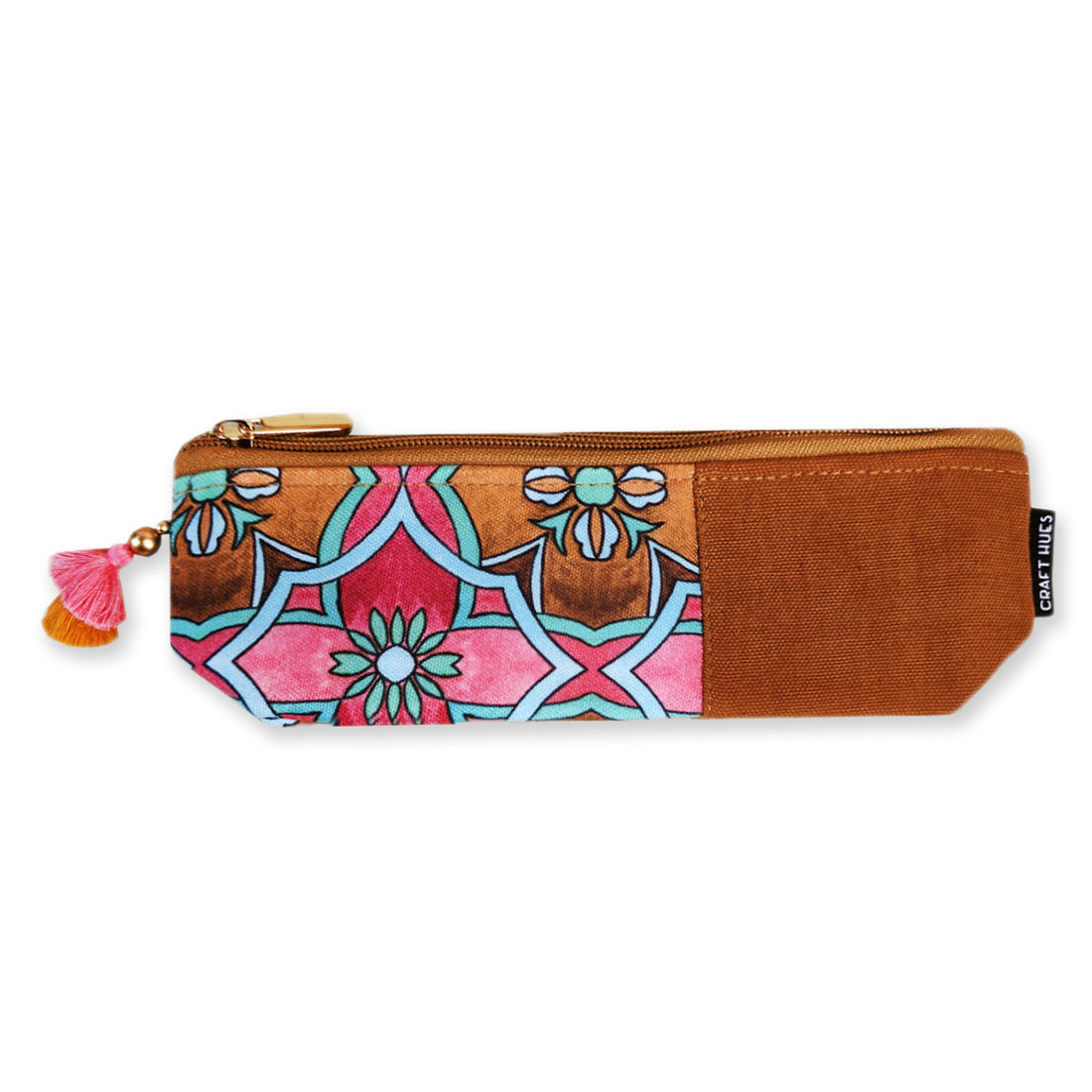 Purple-Peach-Brown Pencil Pouch Combo