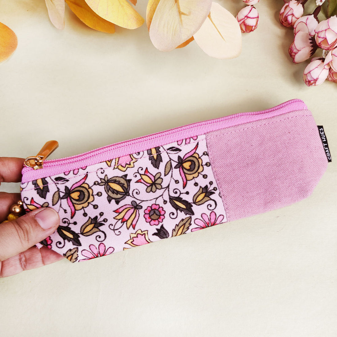 Purple-Peach-Pink Pencil Pouch Combo