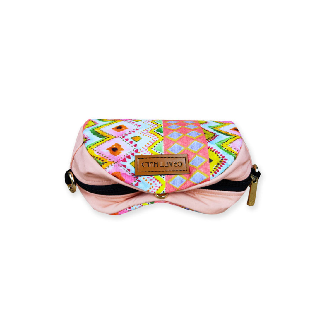 Pink Ikkat Pouch with Sling