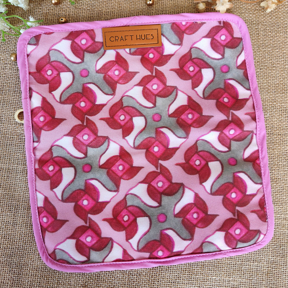 Pink Pin-wheel Book Wallet