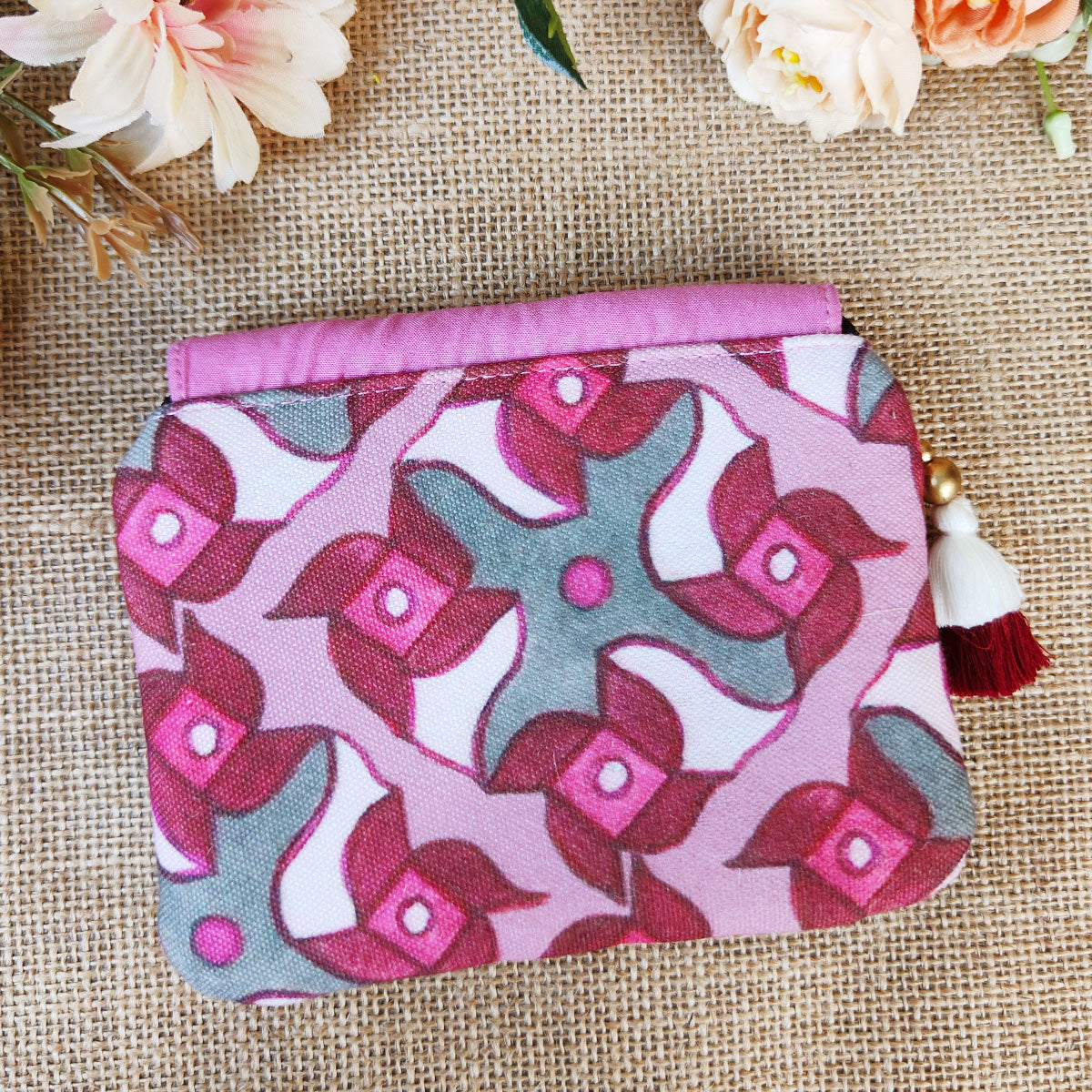 Pink-Peach Kollam Mini Wallet