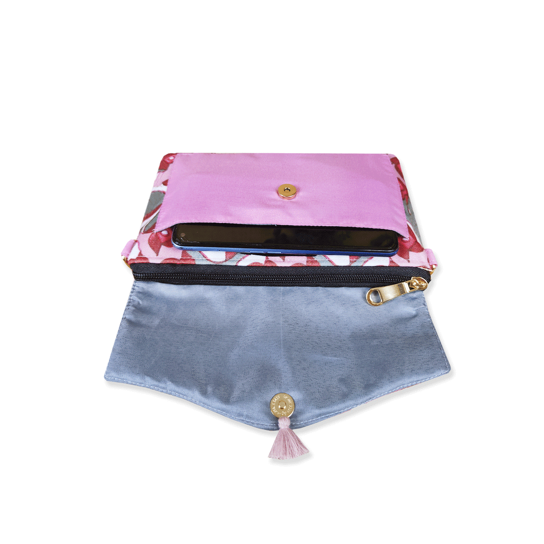 Pink Pin-wheel Sling/mini wallet Combo