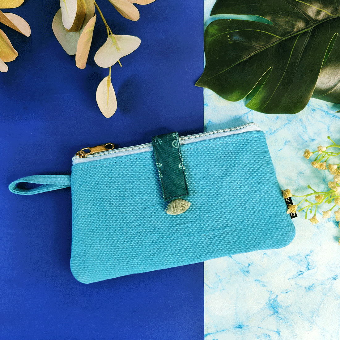 Long Plain Wallet - Blue