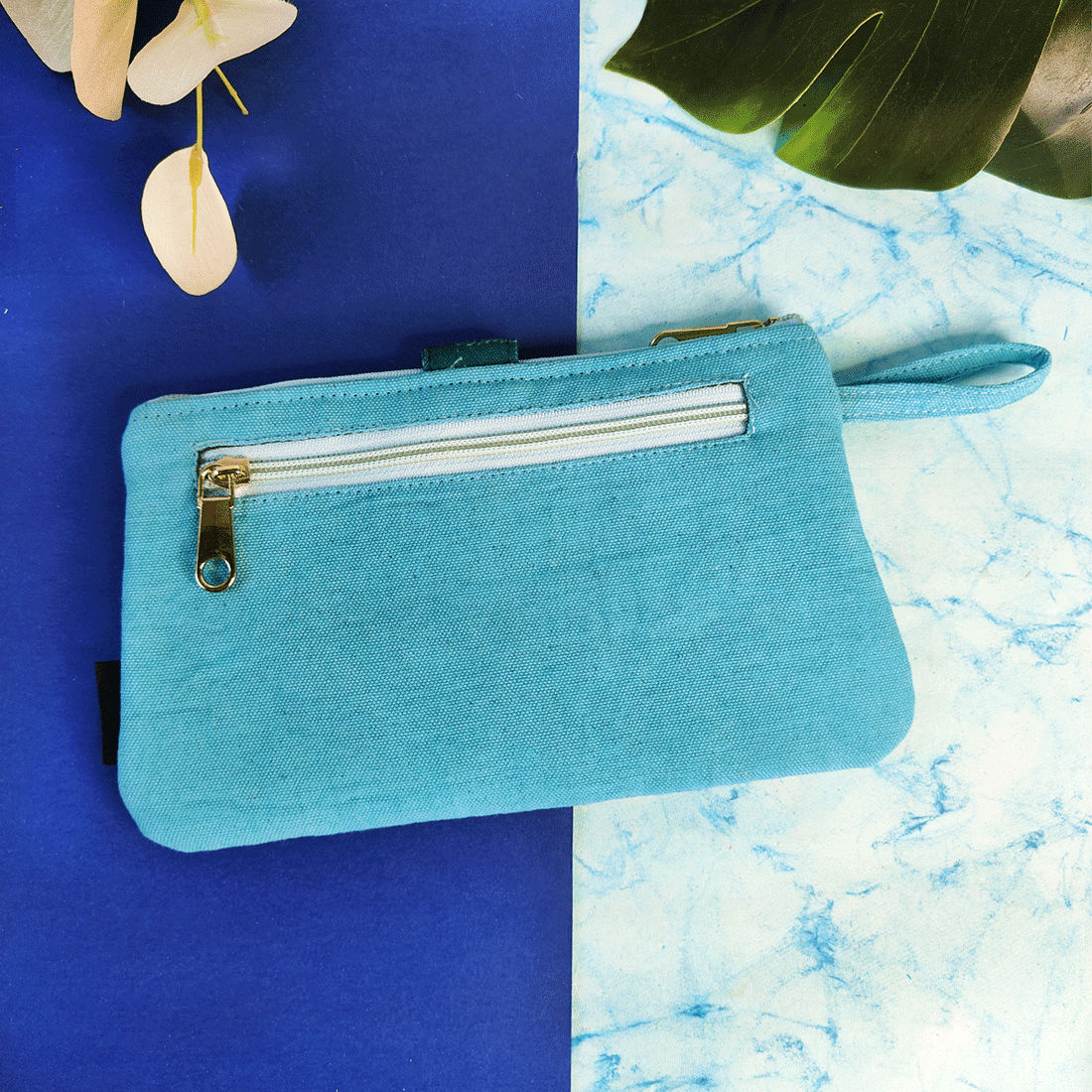 Long Plain Wallet - Blue