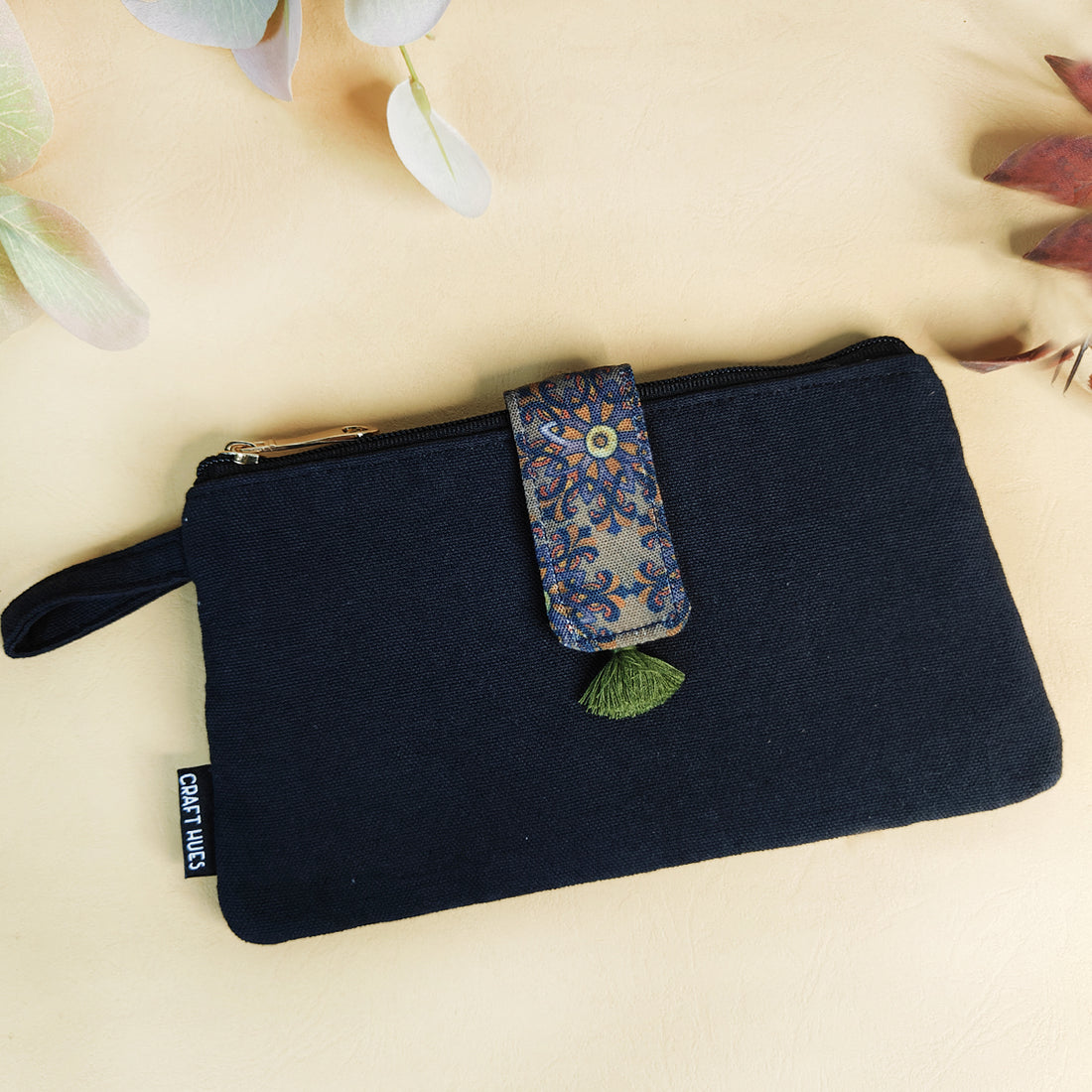 Long Plain Wallet Combo - Black/Olive Green