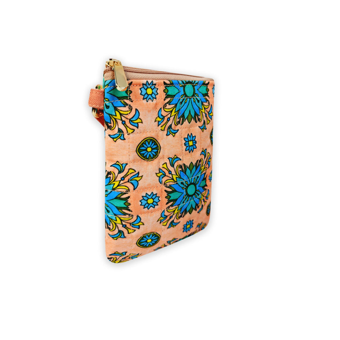 Quilted Mobile Sling-Peach Aqua Tile