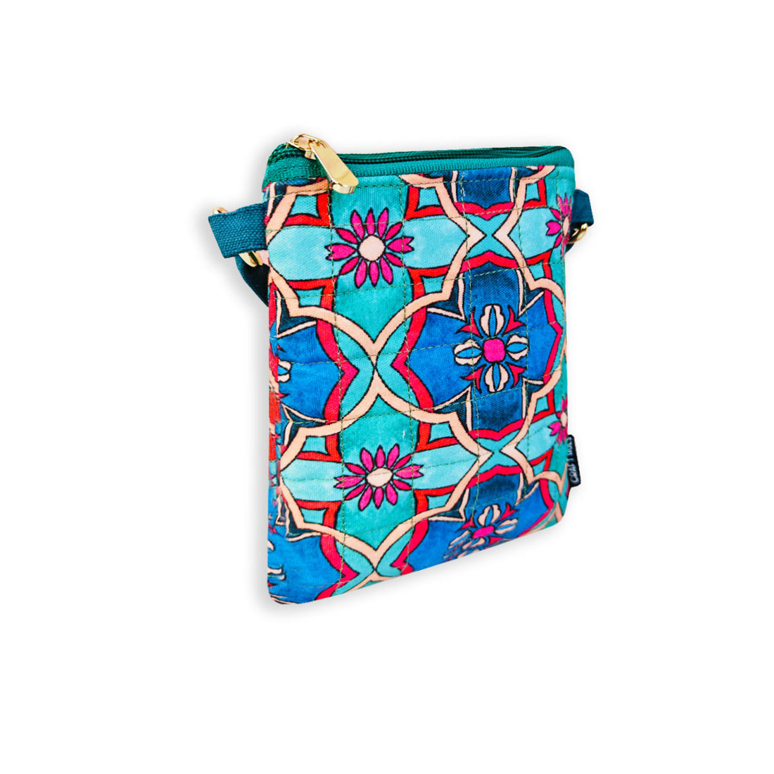 Quilted Mobile Sling-Teal Tile