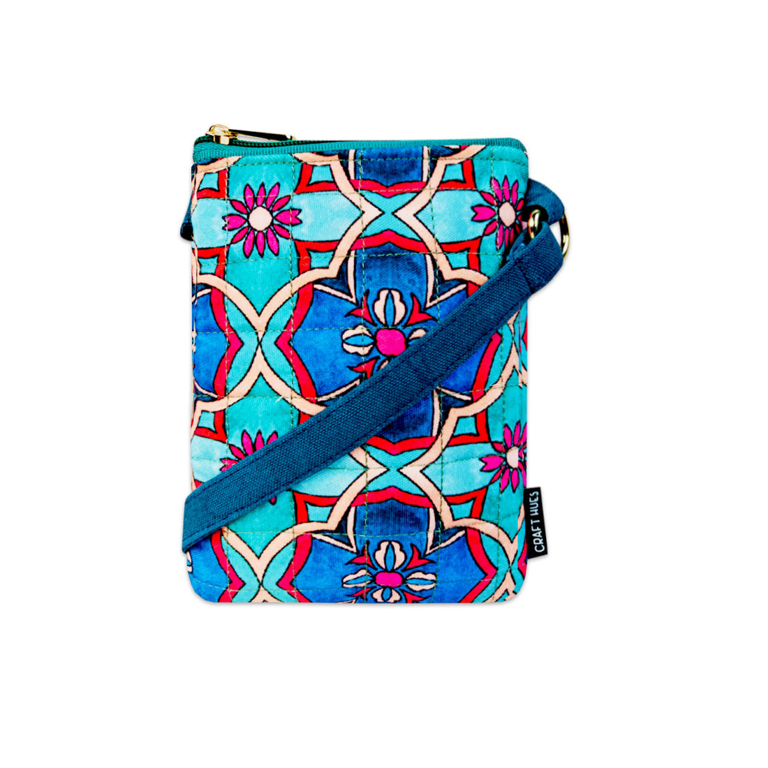 Quilted Mobile Sling-Teal Tile