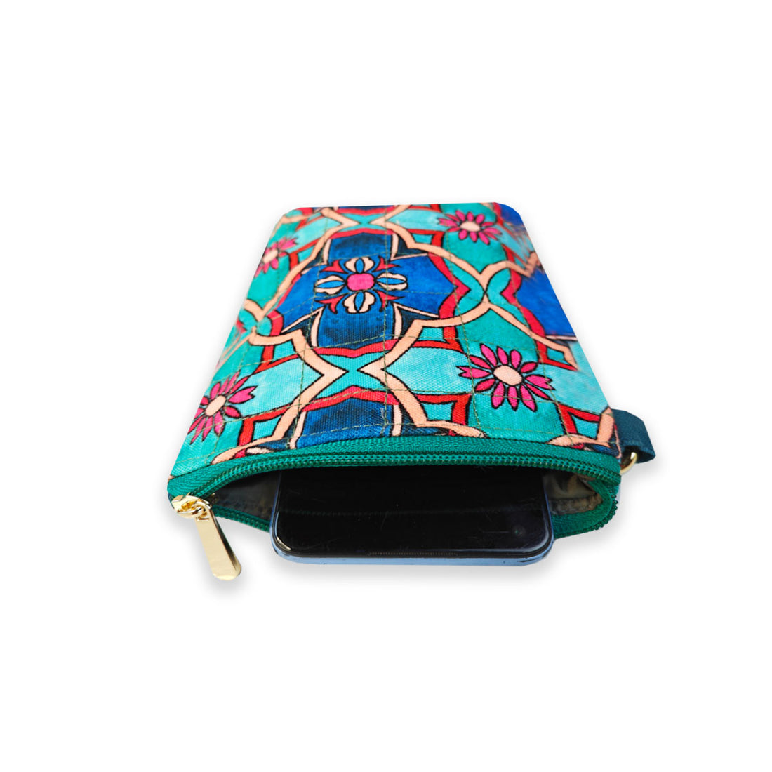 Quilted Mobile Sling-Teal Tile