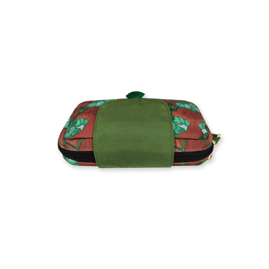 Rectangle Sling Bag- Green Flowers