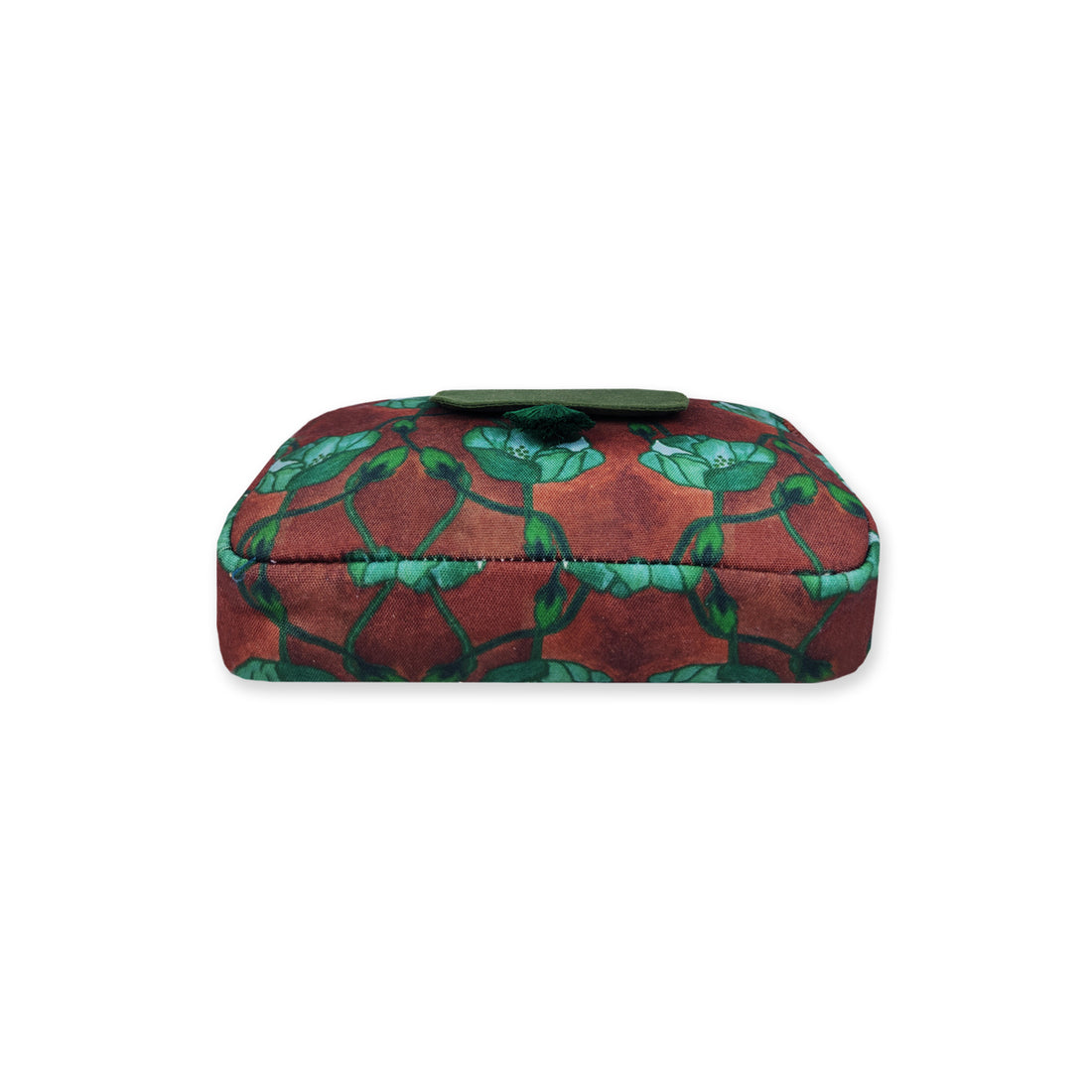 Rectangle Sling Bag- Green Flowers