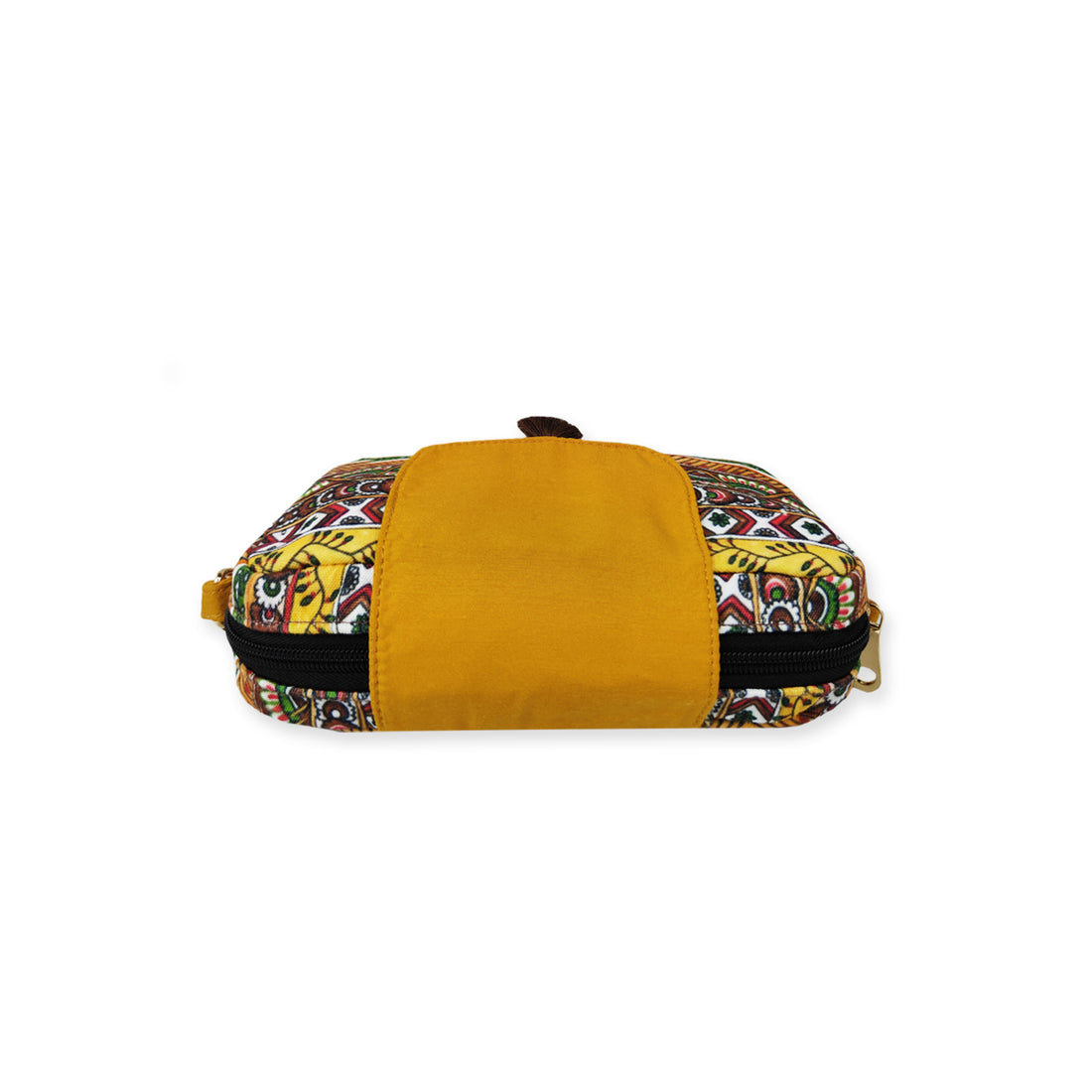 Rectangle Sling Bag- Mustard Border